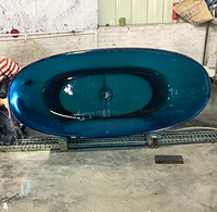 Baignoire en résine acrylique Baignoire translucide à surface solide