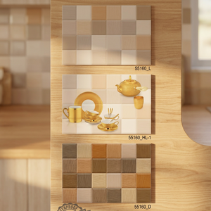 Carreaux muraux en céramique numérique imperméables 300x450mm, surface émaillée pour les murs intérieurs d'hôtels, restaurants et cuisines - Product Image 5