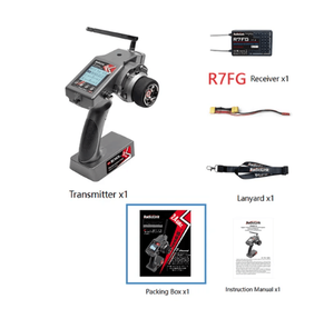 Radio Radiolink RC6GS V3 2.4G de 7 Canales de Plástico con Giroscopio R7FG para Autos y Barcos RC - Product Image 2