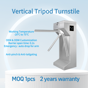Porte Zento en acier inoxydable 304, contrôle d'accès, capacité -45 ℃   Tourniquet vertical à bras abattant automatique homologué pour l'extérieur, idéal pour les gymnases - Product Image 4