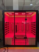 Ruang Sauna Bentuk U untuk 4 Orang dengan Pemanas Spektrum Penuh dan Terapi Cahaya Merah Inframerah Jauh