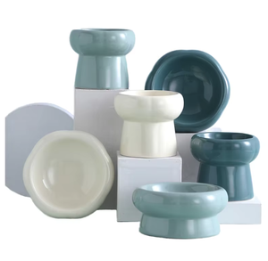 Ceramic Petal Shaped Non-automatic Eco-Friendly Durable Rustproof <strong>Dog</strong> <strong>Bowls</strong> Travel Pet Feeder - Product Image 1