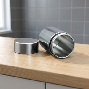 Portable Stainless Steel Smell Proof Airtight Food <b>Storage</b> <b>Jar</b> Tea Coffee Herb Medicine Container Flip Top Lid <b>for</b> <b>Kitchen</b> Use - Product Image 1