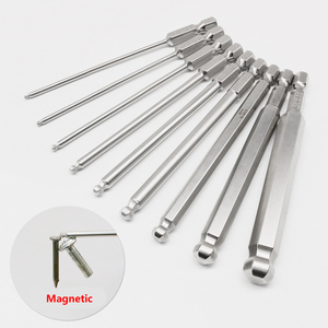 1/4 pollici hexagon shank drill bit esagonale magnetico palla end hex punte cacciavite H1.5H2.0H2.5H3.0H4.0H5.0H6.0H8.0H10 - Product Image 3
