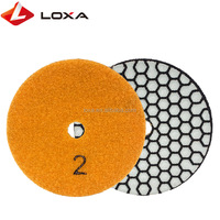 Disque de polissage diamanté 4 pouces 100 mm, 7 étapes de grainage 50-3000 #   Meuleuse d'angle flexible pour marbre et granit OEM