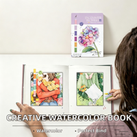 Livre de coloriage créatif personnalisé à l'aquarelle, reliure numérique parfaite, papier couché, options personnalisables pour la peinture graffiti