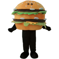 Costumes de mascotte alimentaire unisexe personnalisés Blue Sky, personnage adulte en peluche Hamburger pour Thanksgiving, spectacles publicitaires en extérieur