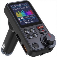 Lecteur MP3 embarqué BT93 pour voiture avec fonction mains libres, chargeur rapide QC30, lecteur de musique sans perte haute fidélité HiFi à insertion de carte et écran
