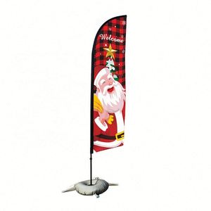 Bandera de Plumas Personalizada con Logotipo, Portátil, de Doble Cara, para Exteriores, con Soporte, para Ferias Comerciales y Promociones - Product Image 3