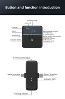 2PCS Mic 3 in 1 Profesional Lavalier nirkabel mikrofon Kit SX31 Dual kerah mikrofon untuk ponsel Live Vlog rekaman Video
