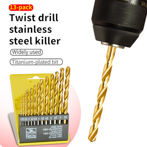 Guest Quality Twist Drill Set 13pc Metric Jobbers Length TiCN Coated For Nonferrous Metals - Product Image 1