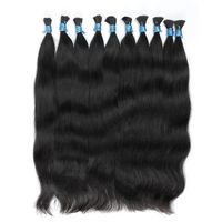 Extensions de cheveux indiens de haute qualité en vrac Cheveux humains naturels pour tresses africaines Boho disponibilité en gros