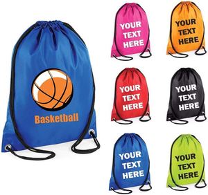 Factory Direct Custom Promotional <b>Backpack</b> Bulk Cheap Polyester Shopping Bag Drawstring for Sports Personal Use - Product Image 3
