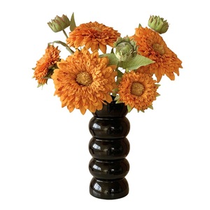 Muyu Chronicles Ramo de Flores Artificiales de Girasol en Capas, de Seda, Naranja y Amarillo, Arreglo Floral Decorativo para San Valentín - Product Image 5