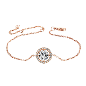 <span class=keywords><strong>LAMOON</strong></span> ดีไซน์ใหม่ สร้อยข้อมือผู้หญิง ปรับขนาดได้ ชุบทองคำขาว 18k ประดับเพชรซิคอน ดีไซน์บาง สำหรับงานแต่งงาน วันครบรอบ และเป็นของขวัญ-H101-M - Product Image 1