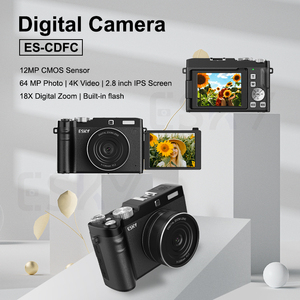 Appareil photo numérique rétro 4K pour la photographie Autofocus 64MP 18X Zoom numérique 2.8 ''180 ° Flip Screen Vlogging Video Compact Cameras - Product Image 2