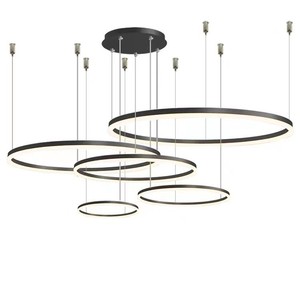 Minimaliste Maison Anneaux Plafond Lustre Suspension Lampe Or <span class=keywords><strong>220</strong></span> Volts Grands Lustres <span class=keywords><strong>Led</strong></span> Lampes Suspendues Modernes - Product Image 1