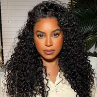 Vente en gros cheveux indiens bruts perruques courtes Bob perruques cheveux humains crépus bouclés dentelle avant perruques HD dentelle frontale perruques cheveux humains pour les femmes noires