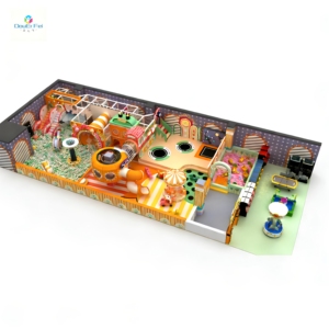 Équipements de terrain de jeux intérieur pour enfants, centre de jeux sécurisé commercial, installations de divertissement pour enfants avec toboggans et trampoline - Product Image 1