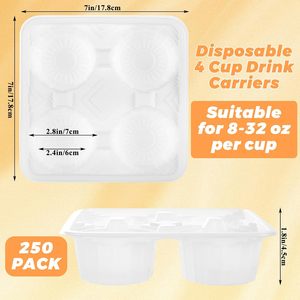 ที่วางแก้วเย็นแบบใช้แล้วทิ้ง 4/6 ช่อง ปลอดสาร BPA เป็นมิตรกับสิ่งแวดล้อม ดีไซน์หรูหรา - Product Image 3