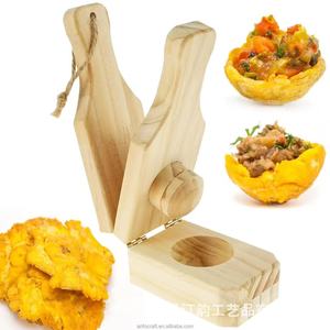 Cross-border wooden banana <b>grinder</b>, foldable potato <b>grinder</b>, wall-mounted home kitchen solid wood banana pancake press. - Product Image 1