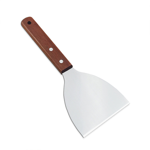 Espátula de acero inoxidable DF30 0630 con mango de madera de 22 cm, herramienta de cocina ligera para asar y cocinar - Product Image 6
