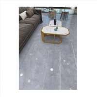 Carrelage en céramique gris foncé 750*1500 avec clips en acier inoxydable pour salle de bain, salon, escalier, entrepôt, maison, antidérapant, 10 mm