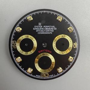 Thép không gỉ 29.5mm quay số Xem với r Logo màu xanh lá cây sáng phụ kiện không thấm nước - Product Image 4