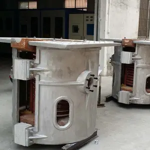 500kg 750kg horno eléctrico de fusión de hierro fundición de acero fundición industria del metal máquina de forja por inducción fundición basculante