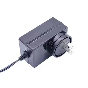 Adaptateur de chargeur mural amovible noir avec prise UE Adaptateur secteur CA/CC avec sortie 5V à 24V 0,5A à 3A Type de connexion de prise d'alimentation