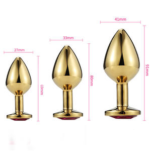 Metall Mini Anal Spielzeug Butt Plug Beute Perlen Edelstahl Kristall Anal Schmuck Spielzeug Produkte 034 Butt Plug Für Männer Wome - Product Image 2