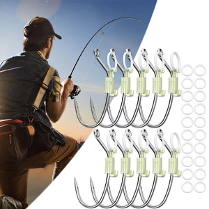 LM LM25317 Hameçon de pêche robuste en métal barbelé pour crevettes vivantes, pour la pêche au poisson-chat en eau douce et en eau salée - Product Image 1