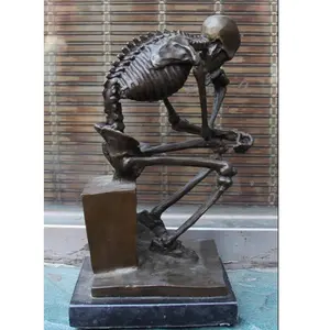 Kích thước cuộc sống bằng đồng ngồi suy nghĩ người đàn ông tượng - Product Image 5