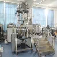 Offre Spéciale : Machine d'émulsification sous vide à levage hydraulique monocuve 200L pour crèmes, lotions, gommages corporels et onguents