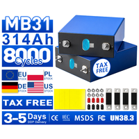Batterie LiFePO4 314Ah 3.2V Cellule Grade-A 12000 Cycles MB31 Stockage d'Énergie Vente en Gros UE DDP Allemagne Pologne