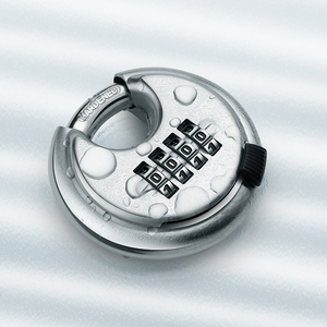 Cứng 201 thép không gỉ vòng kết hợp khóa resettable thời tiết Keyless 4 chữ số đĩa ổ khóa - Product Image 3