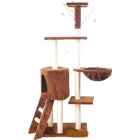 Nouveauté 2024 : Arbre à chat en bois de luxe avec maisonnette pour chat – En stock