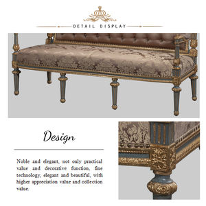 Yips LD-1604-1391 سلسلة الأوروبية الراتنج نحت هاندبينتيد الزهور نمط غرفة المعيشة الكلاسيكية أريكة 3 مقاعد - Product Image 5