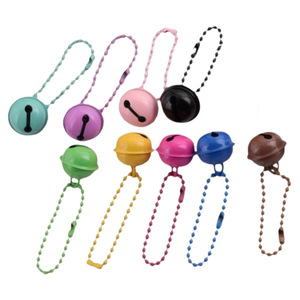 Cadena de cuentas tipo campana de 18mm-22mm, de metal pintado, para llavero DIY, colgante, colores surtidos, accesorios de joyería - Product Image 2