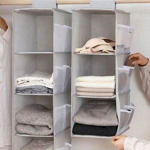 Hanging Closet Organizers and <b>Storage</b> 5-Shelf Closet Hanging <b>Storage</b> Shelves Clothes Organizer - Product Image 2