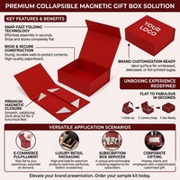 Kotak Pengiriman Hadiah dari Papan Ivory Kaku yang Dapat Dilipat untuk Lilin dan Dompet, Kokoh, Cantik, Cetak UV, Kemasan Daur Ulang, Spons