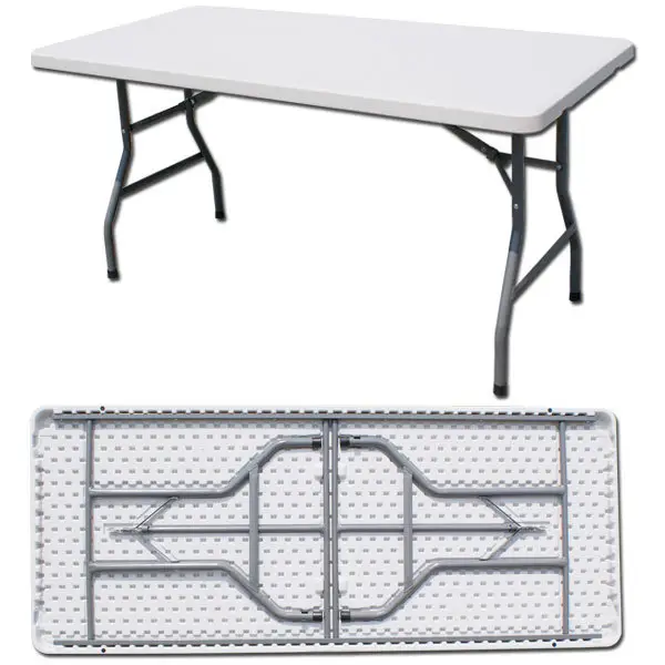 C183cm Outdoor 6ft rectangle trestle plastic folding table