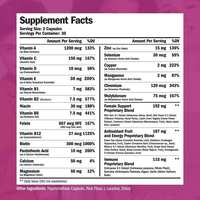 Meilleures multivitamines pour femmes adultes, nutriments essentiels, sans OGM, sans gluten, sans produits laitiers, sans soja, soutien quotidien pour la santé, 60 capsules