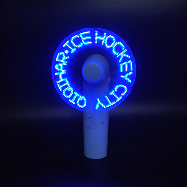 Portable USB Rechargeable Fan Programmable Led Message Handheld Fan Custom Text Mini Handy Led Custom Message Display Fan
