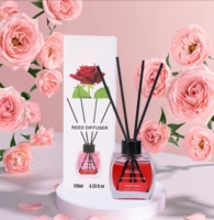 Bouteilles en verre coloré transparent en gros 120 ml – Ensemble diffuseur à bâtonnets – Huile essentielle naturelle de luxe – Désodorisant d'ambiance pour la maison et la chambre