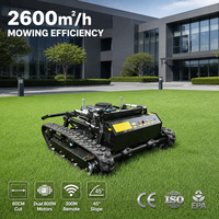 Tondeuse électrique sur chenilles VOL-TANK800, puissance 3000W, portée de 300M, pente de 45 degrés, machine de jardinage commerciale, directement de l'usine