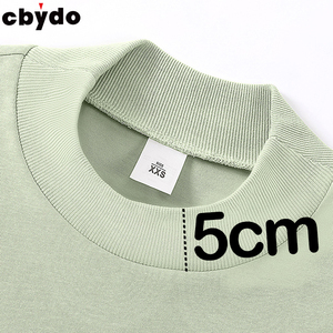 T-shirt Oversize da Uomo Cbydo, 280g, Collo Largo a O, Spalle Cadenti, Personalizzabile, Bianco, Tessuto Pesante - Product Image 2
