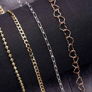 שרשראות צוואר איכותיות בכמויות גדולות, סיטונאי אופנה, כסף 925, ציפוי זהב מלא 14 קראט ו-18 קראט, שרשרת חבל לנשים - Product Image 3