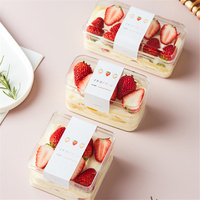 Boîte à gâteau transparente en plastique PET, livraison gratuite, chine, boîte à pâtisserie transparente en PET, gâteau de noël, 10x10x10