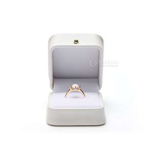 High End White Jewlery <b>Box</b> Custom Logo Leather <b>Ring</b> <b>Box</b> Wedding Earring Bracelet Necklace Pu Leather Jewelry <b>Box</b> Packaging - Product Image 4